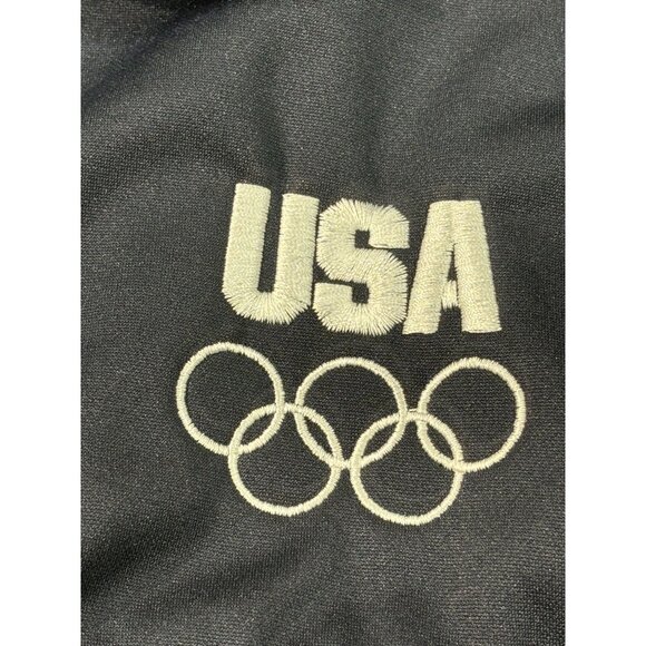 USA Olympic Committee Windbreaker Jacket XL Made In USA Embroidered Blue - Picture 3 of 8